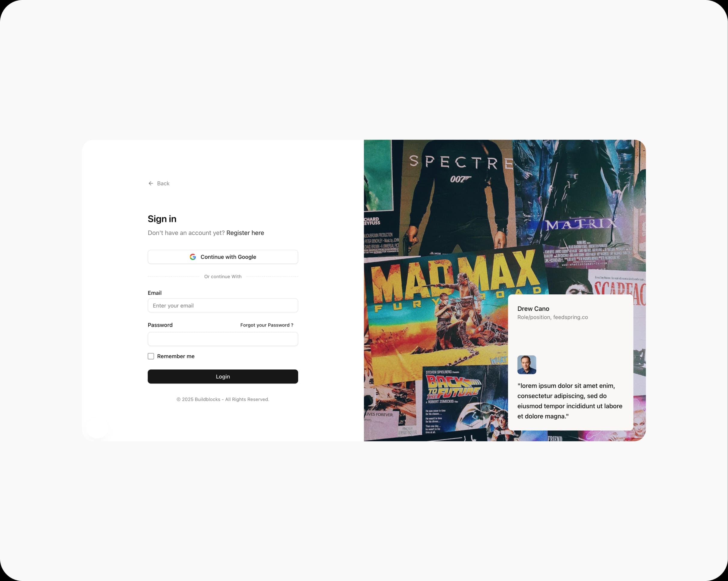 Authentication preview