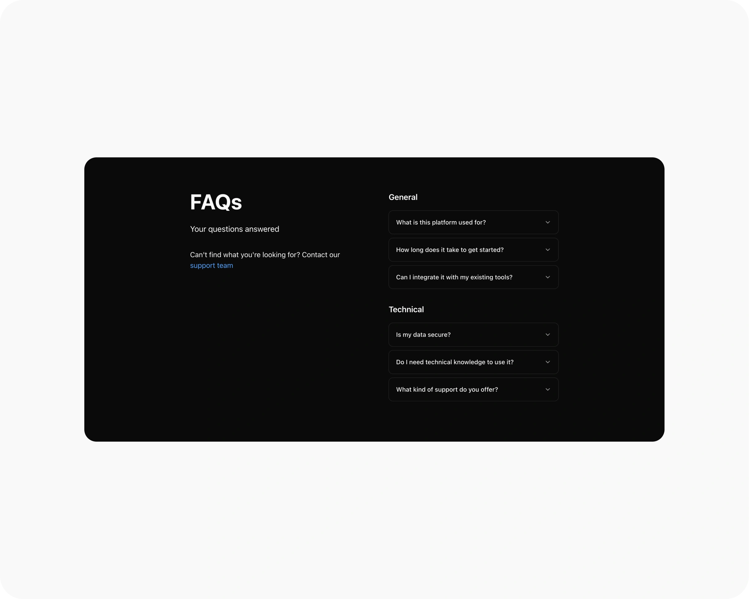 FAQ preview