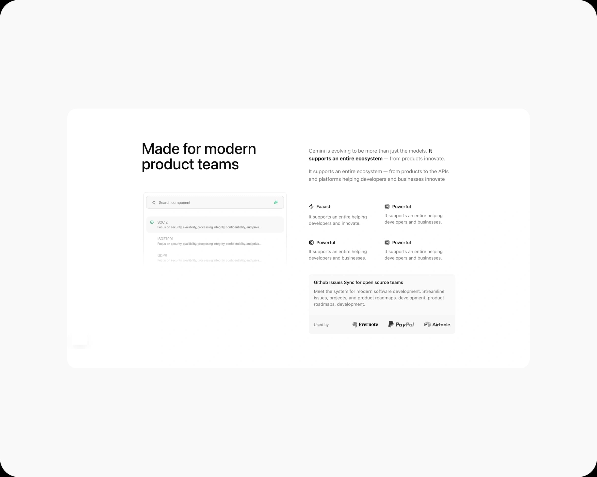 Features preview