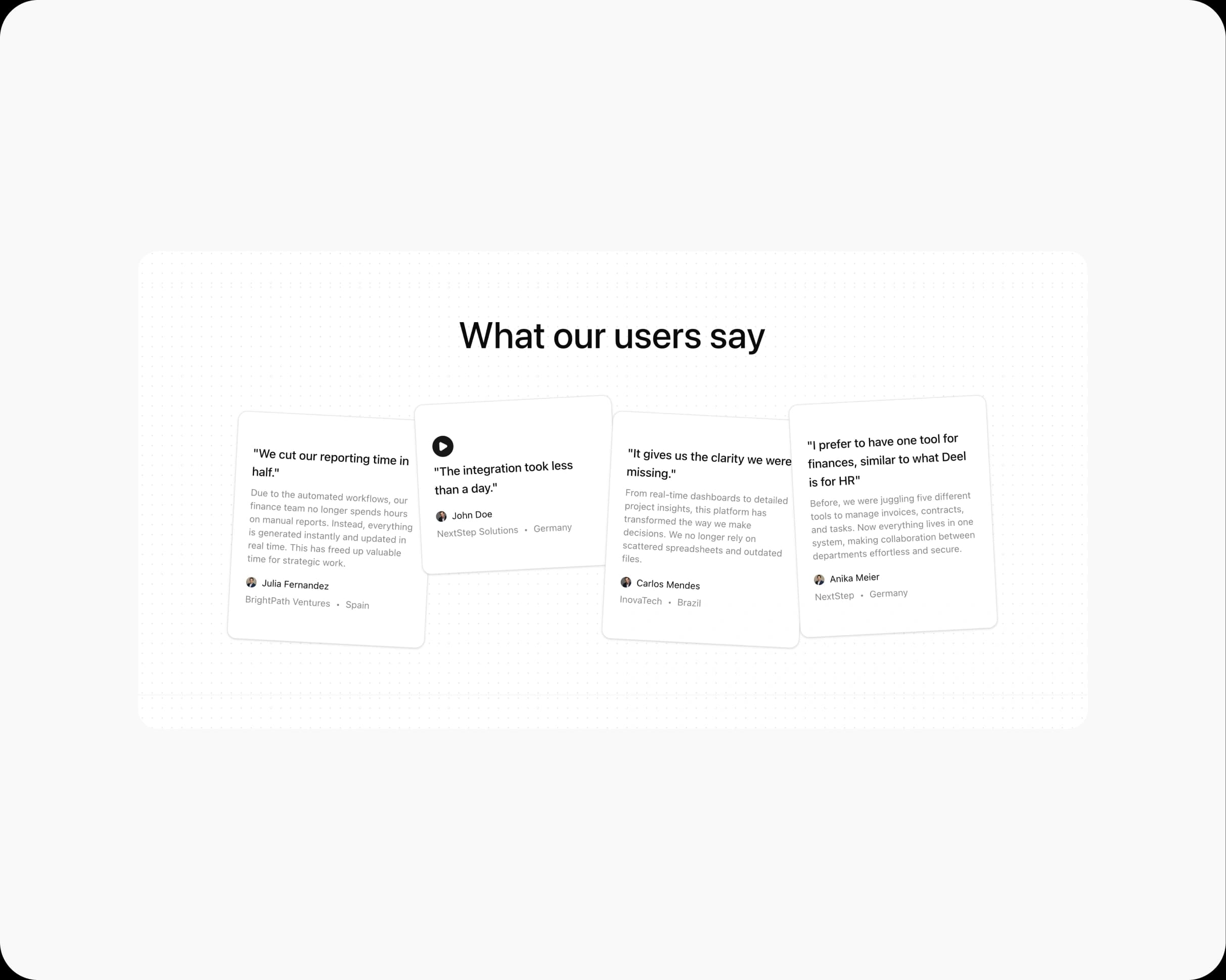 Testimonials preview